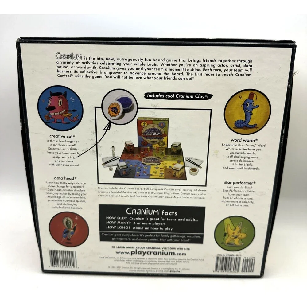 Cranium The Game For Your Whole Brain Outrageous Game Original NEW